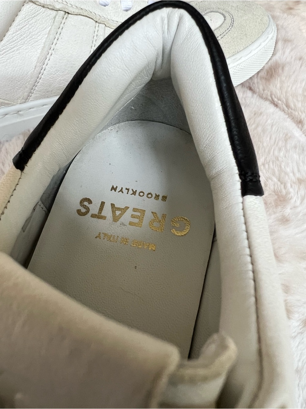 Greats Brooklyn Leather & Suede Sneakers | White | Minimalist Designer Style - Picture 16 of 16